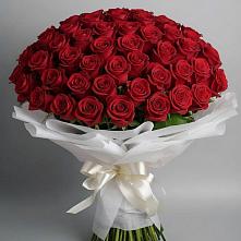Букет 101 Красная роза Блэк Мэджик в Североуральске