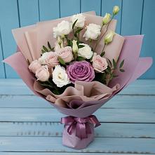 Букет цветов из:  Розы и Лизиантусы #REPLACE_PRED# Североуральске