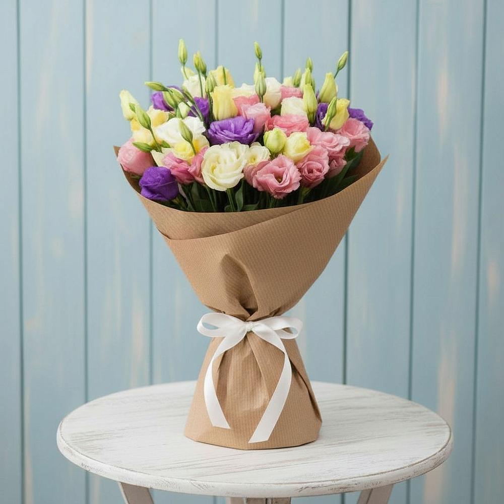 Букет цветов из: Лизиантусы в Североуральске