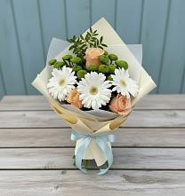 Букет цветов из:  Герберы, Розы и Хризантемы #REPLACE_PRED# Североуральске